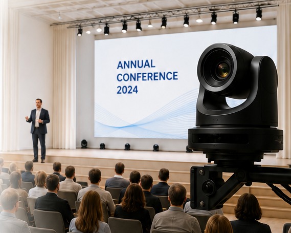 Konferensscen med fast installerad kameralösning
